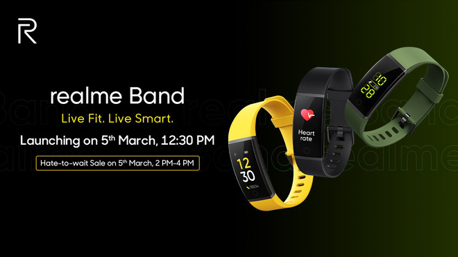 Đây Là Realme Band: Theo Dõi Nhịp Tim, Màn Hình Màu, Cạnh Tranh Với Xiaomi Mi Band 4