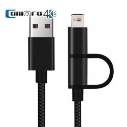 Cáp Dữ Liệu 2 Trong 1 Zaofeng XM2001 (lightning & micro USB) 30cm, 1.5m