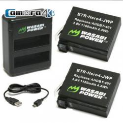 Pin Sạc Đôi Wasabi Cho Gopro Kèm Sạc Đôi Chính Hãng