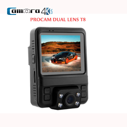 Camera Hành Trình Oto Chính Hãng Procam T8 Dual Lens, Hỗ Trợ GPS, Tốc Độ