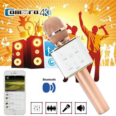Mic Karaoke Kèm Loa Di Động Kết Nối Bluetooth Chính Hãng Tuxun Q7 USB
