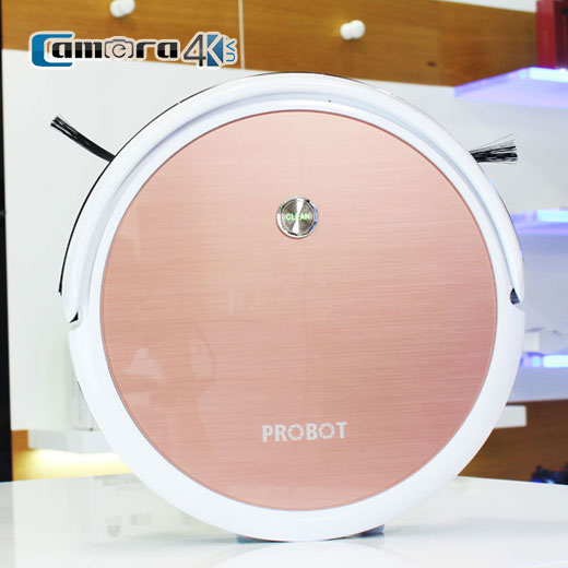 Probot Nelson A3S Wifi, Robot Hút Bụi Lau Nhà Điều Khiển Qua Điện Thoại Màu Hồng