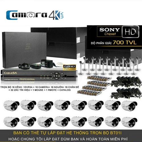 Trọn Bộ Smart DVR 5A 16 Kênh Full HD BT01I