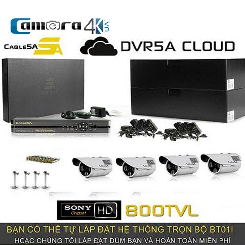 Trọn Bộ Smart DVR 5A 4 Kênh Full HD BT01I