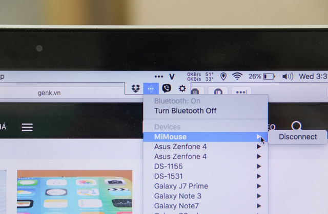  Mặc dù vỏ hộp không liệt kê Mac trong danh sách hỗ trợ, nhưng theo thử nghiệm thì Mi Mouse vẫn hoạt động tốt với MacBook qua cả receiver và bluetooth 
