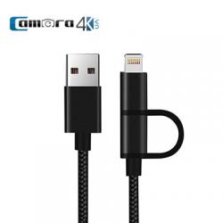 Cáp Dữ Liệu 2 Trong 1 Zaofeng XM2001 (Lightning & Micro USB) 30cm Chính Hãng Gía Rẻ