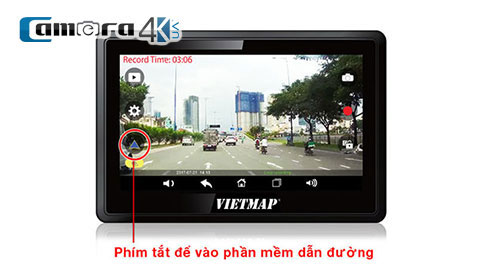 Camera Hành Trình Vietmap W810 Vừa Dẫn Đường Vừa Ghi Hình Full HD 1080P, Màn Hình 5 Inch Cảm Ứng, GPS, Cảnh Báo Tốc Độ, Hỗ Trợ Cổng AV