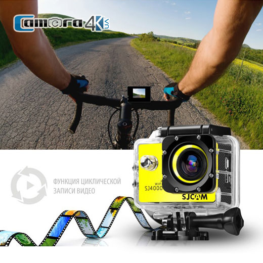 Camera SJCam 4000 WiFi LCD 2.0 Màu Đen Giá Rẻ Dành Cho Dân Phượt