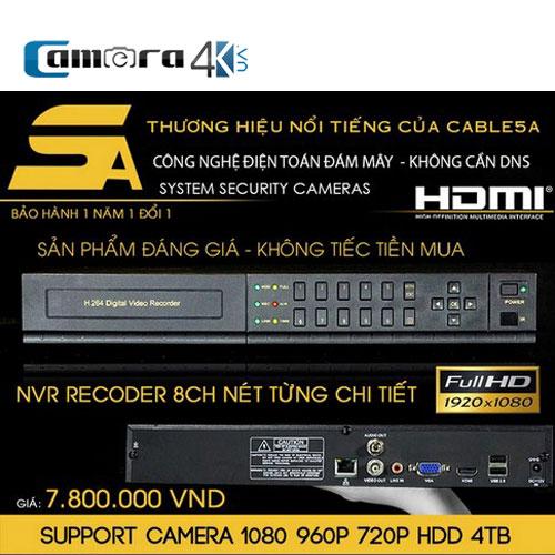 Đầu Ghi 8 Kênh 5A Smart NVR5A DSZ8