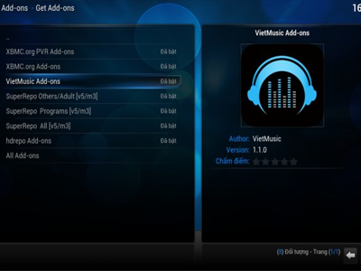 Hướng dẫn cài Addon Vietmusic trên XBMC